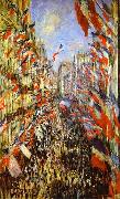 Claude Monet La Rue Montorgueil, painting